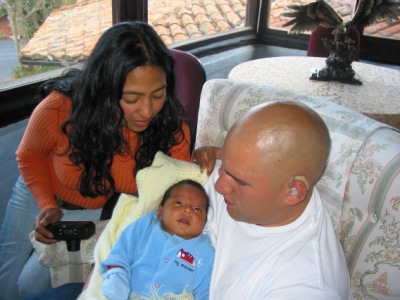 Perry Andrew with Parents