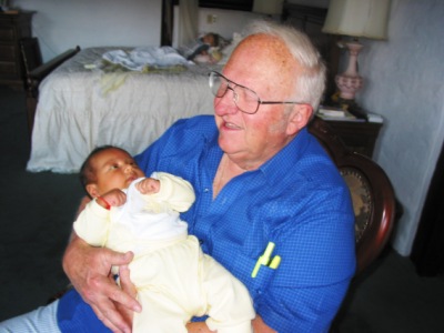 Perry Andrew with Grandad